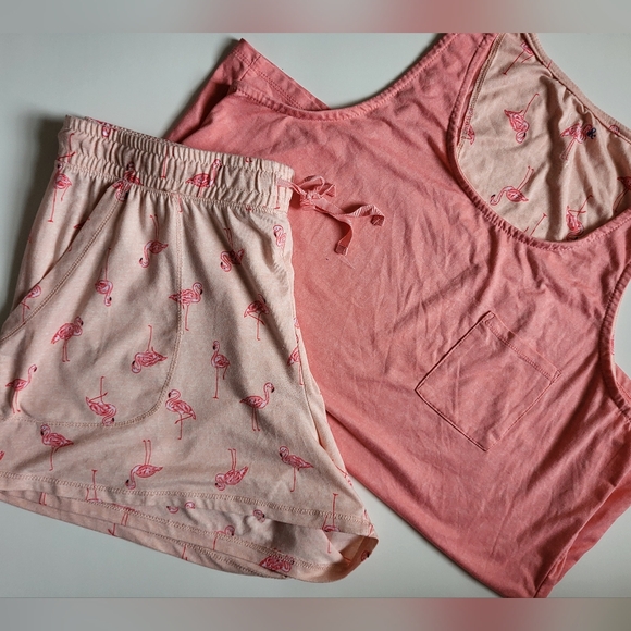 croft & barrow Other - Croft & Barrow 2 Pc Pink Flamingo PJ Set